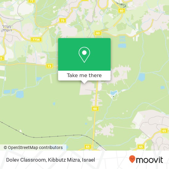 Dolev Classroom, Kibbutz Mizra map
