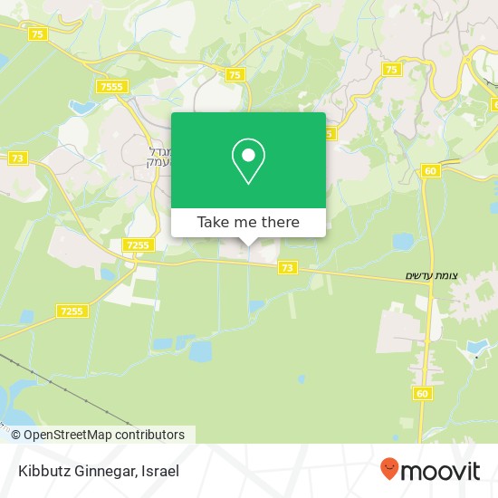 Карта Kibbutz Ginnegar