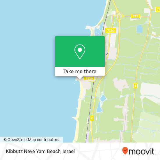 Kibbutz Neve Yam Beach map