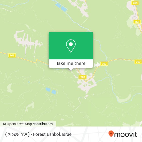 Карта ( יער אשכול ) - Forest Eshkol
