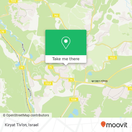 Карта Kiryat Tiv‘on