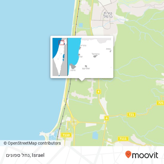 נחל ספונים map