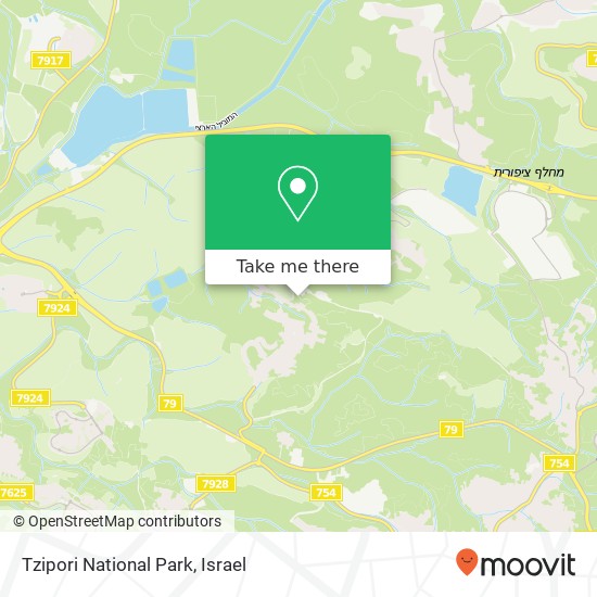 Tzipori National Park map