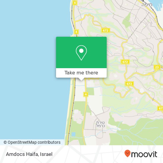 Карта Amdocs Haifa