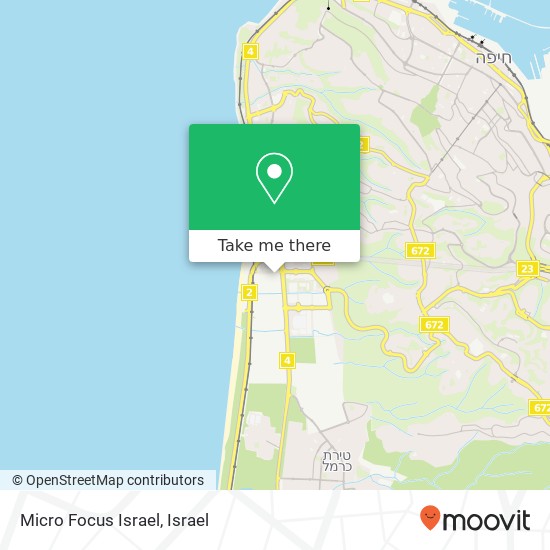 Micro Focus Israel map