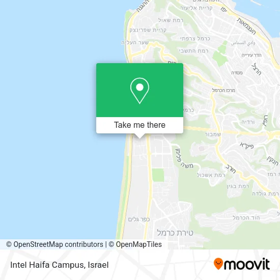 Карта Intel Haifa Campus