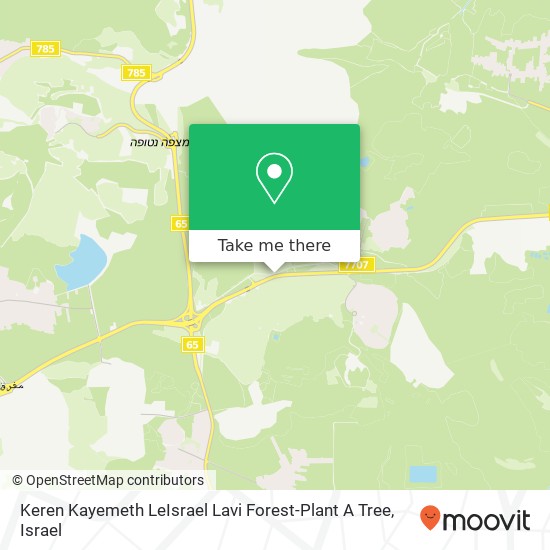 Карта Keren Kayemeth LeIsrael Lavi Forest-Plant A Tree