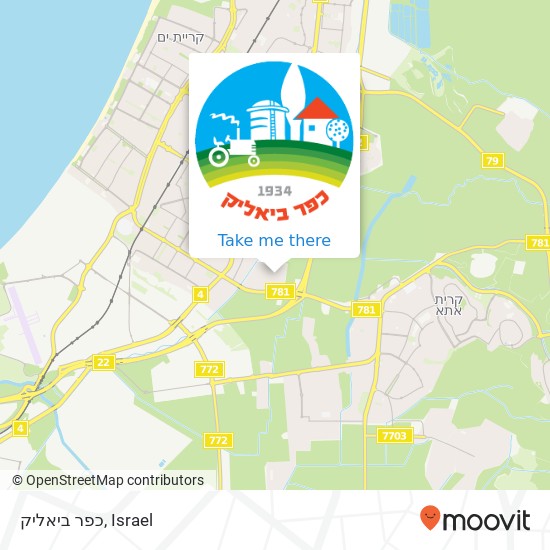 כפר ביאליק map