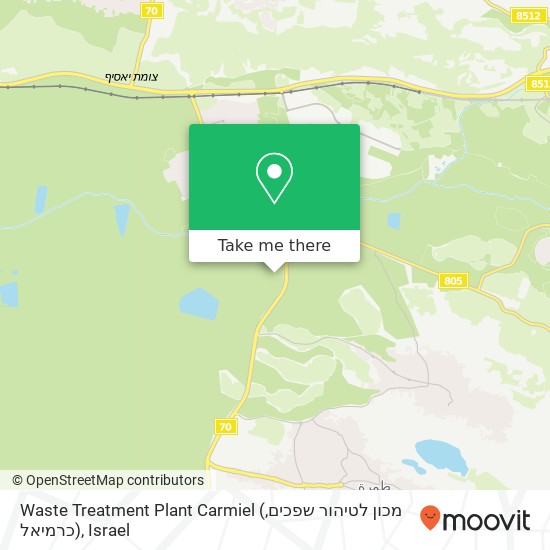 Карта Waste Treatment Plant Carmiel (מכון לטיהור שפכים,  כרמיאל)