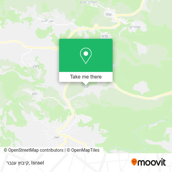 Карта קיבוץ ענבר
