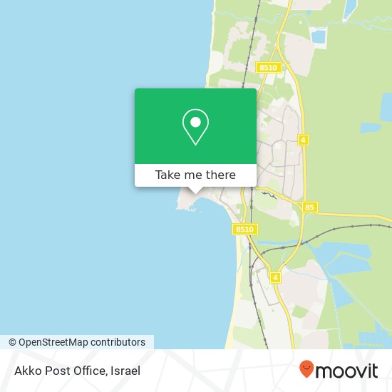 Akko Post Office map