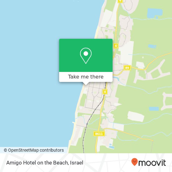 Amigo Hotel on the Beach map