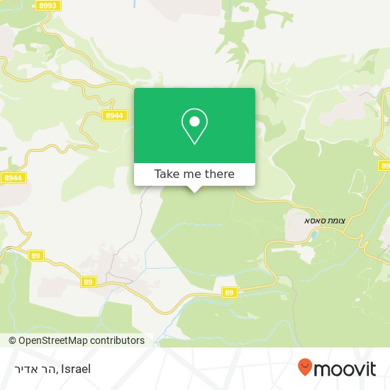 הר אדיר map