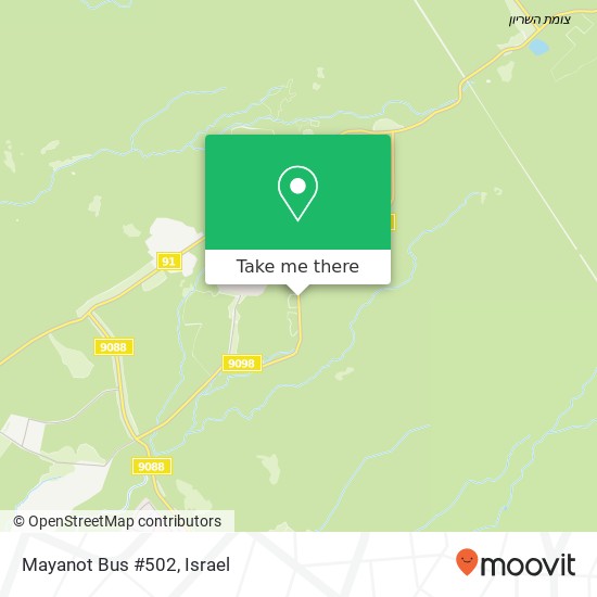 Карта Mayanot Bus #502