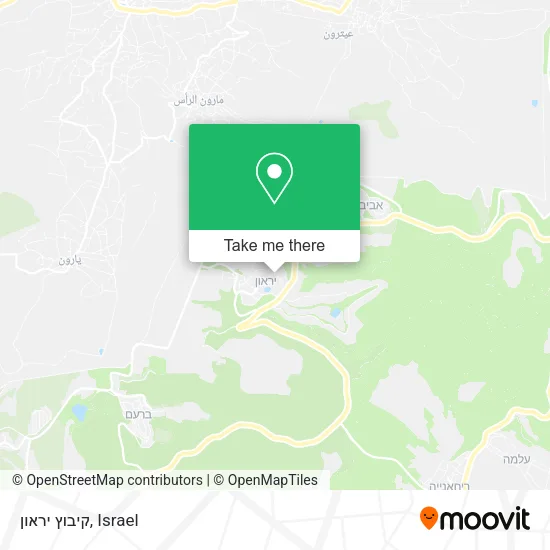 Карта קיבוץ יראון