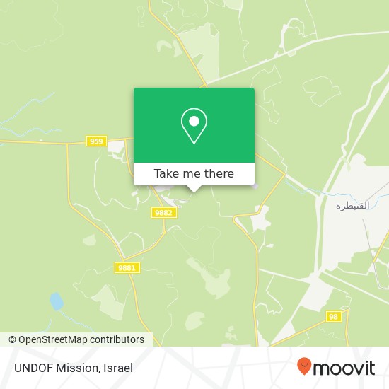 UNDOF Mission map