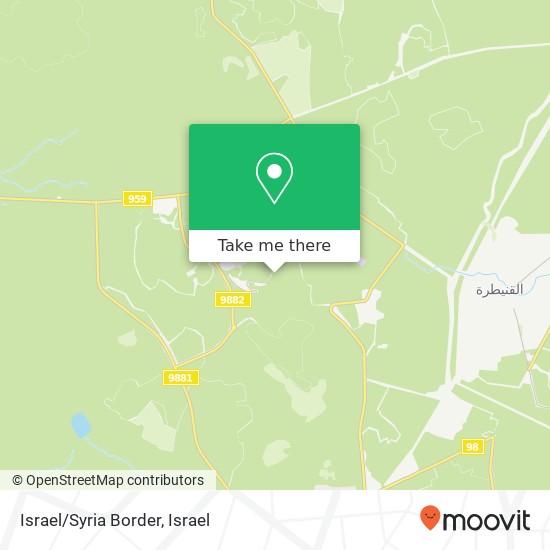 Карта Israel/Syria Border