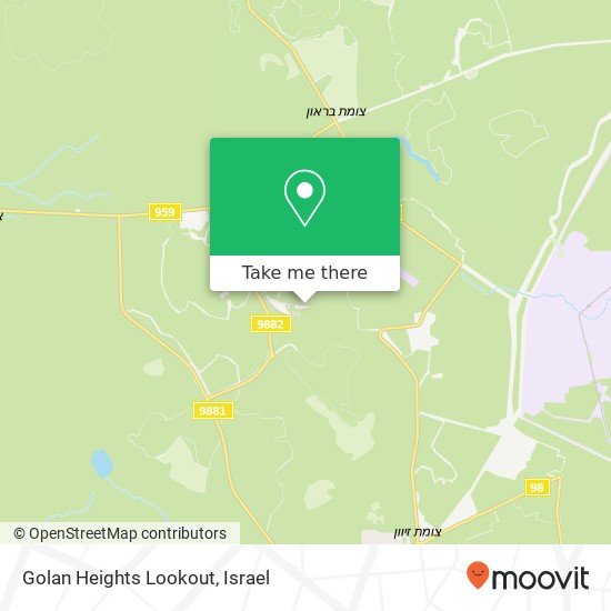Golan Heights Lookout map