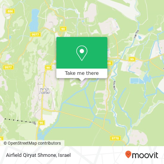 Airfield Qiryat Shmone map