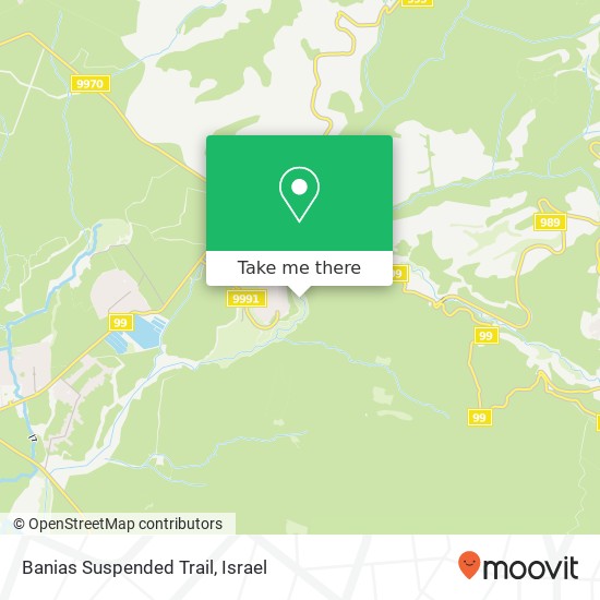 Banias Suspended Trail map