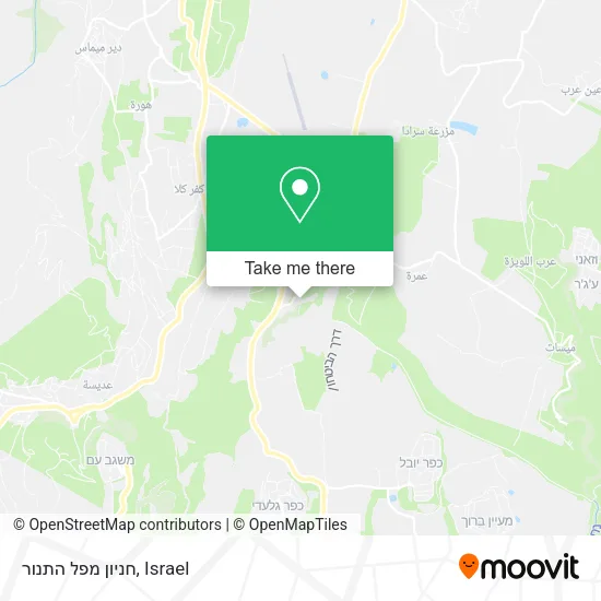 Карта חניון מפל התנור