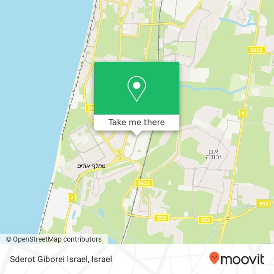 Карта Sderot Giborei Israel