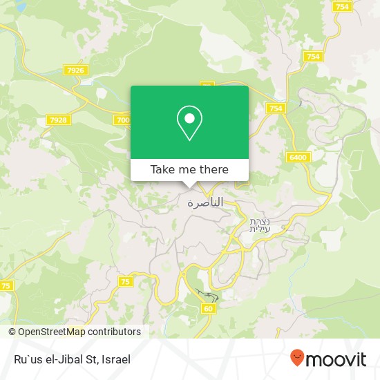 Карта Ru`us el-Jibal St