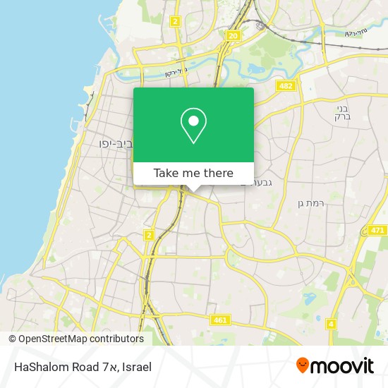 Карта HaShalom Road 7א