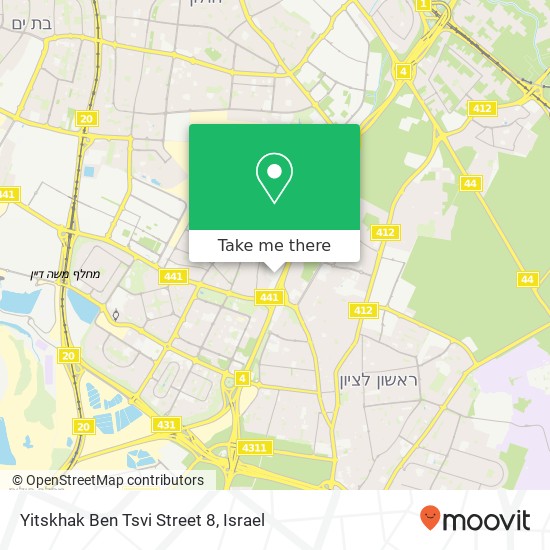 Yitskhak Ben Tsvi Street 8 map
