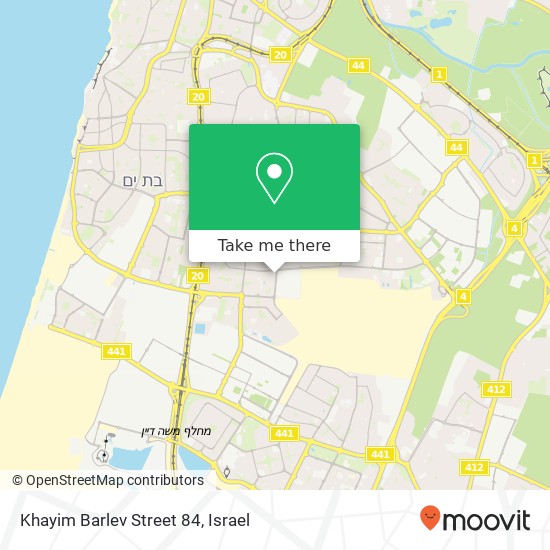 Khayim Barlev Street 84 map