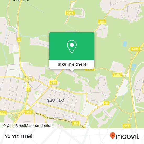 הדר 92 map