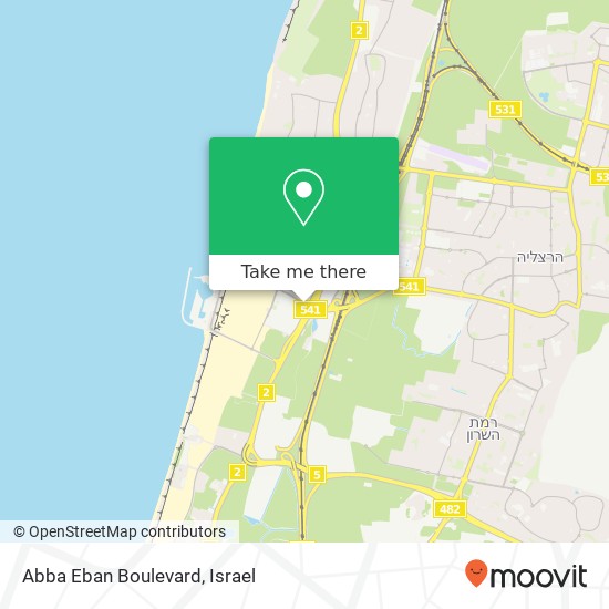 Abba Eban Boulevard map