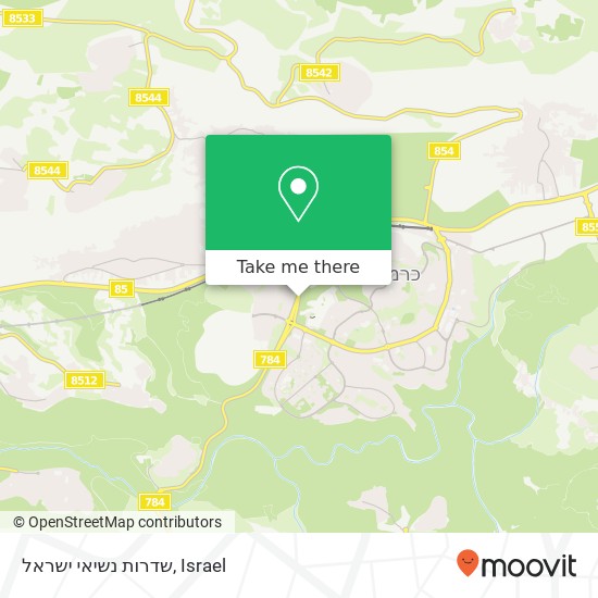 שדרות נשיאי ישראל map