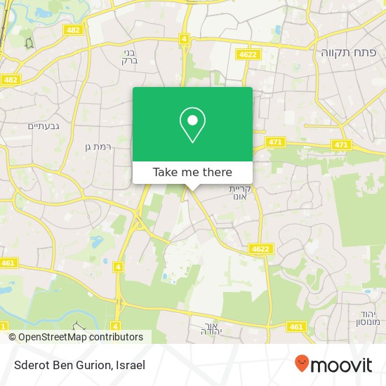 Sderot Ben Gurion map