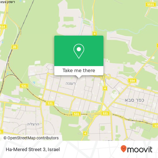 Карта Ha-Mered Street 3