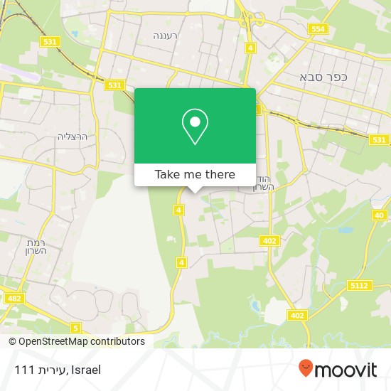 עירית 111 map