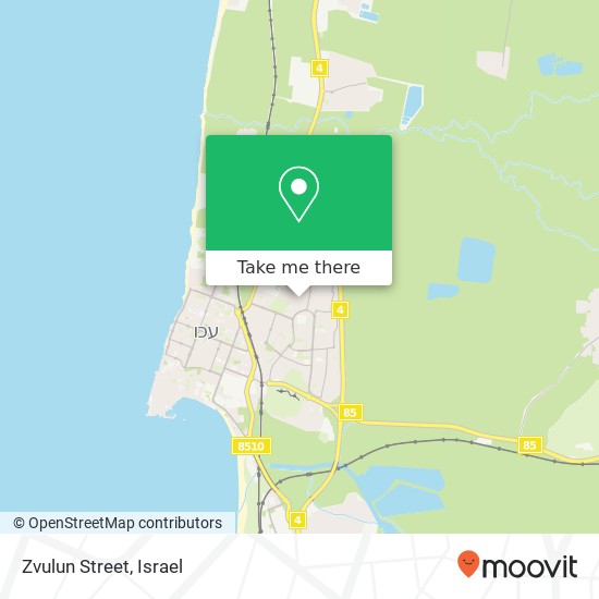 Карта Zvulun Street