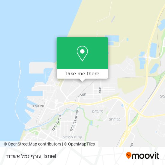 Карта עורף נמל אשדוד