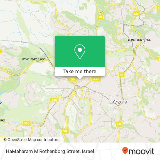 HaMaharam M'Rothenborg Street map