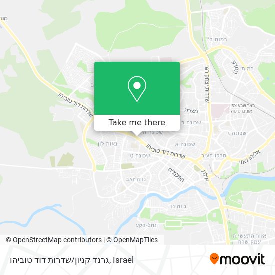 Карта גרנד קניון/שדרות דוד טוביהו