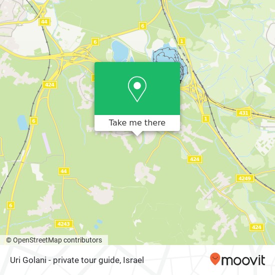 Uri Golani - private tour guide map