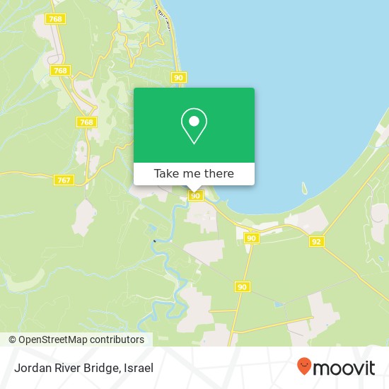 Jordan River Bridge map