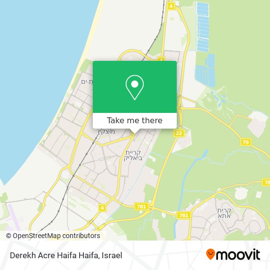 Карта Derekh Acre Haifa Haifa