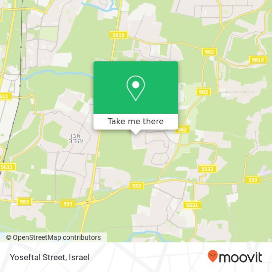 Карта Yoseftal Street