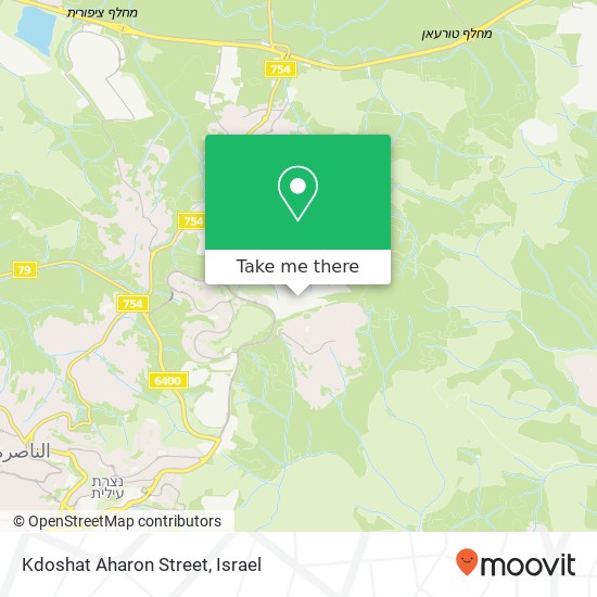 Kdoshat Aharon Street map