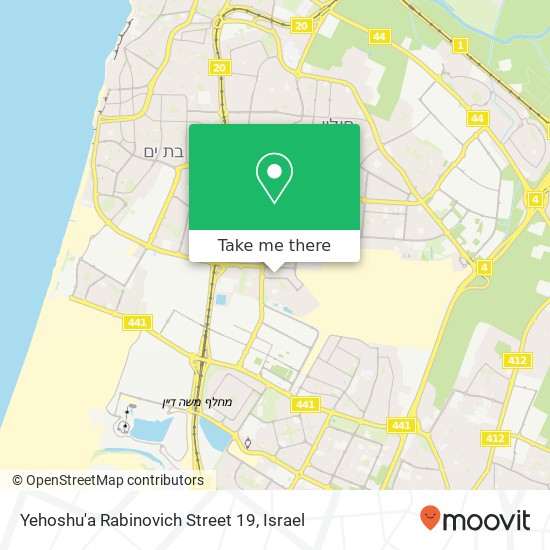 Yehoshu'a Rabinovich Street 19 map