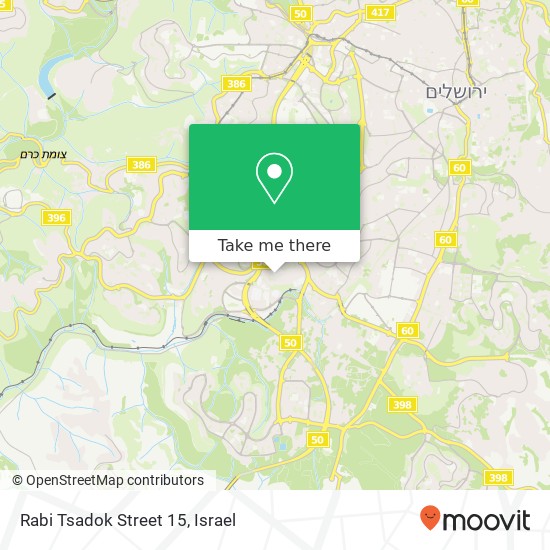 Rabi Tsadok Street 15 map