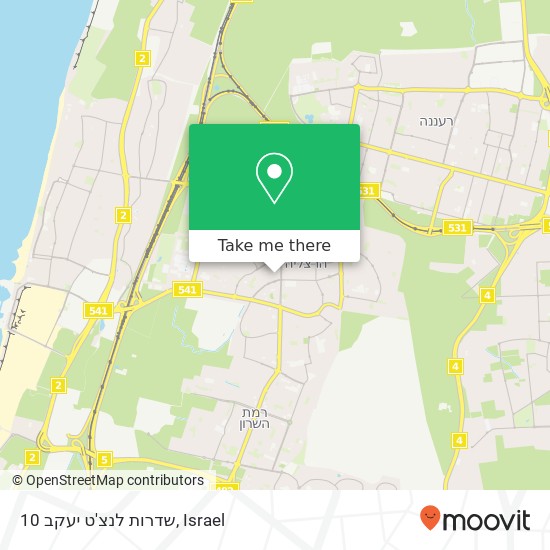 שדרות לנצ'ט יעקב 10 map