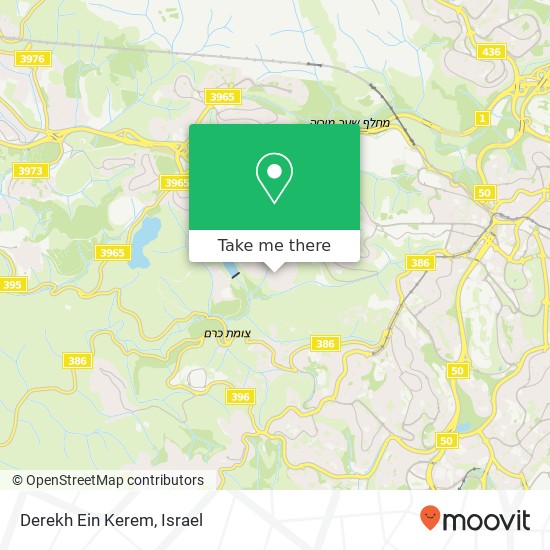 Derekh Ein Kerem map