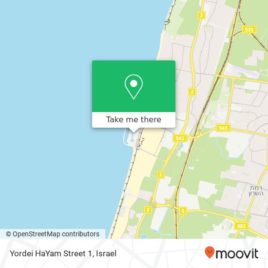 Yordei HaYam Street 1 map